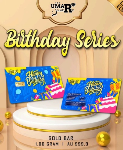 GOLD BAR 1.00 GRAM | AU 999.9 (BIRTHDAY SERIES)